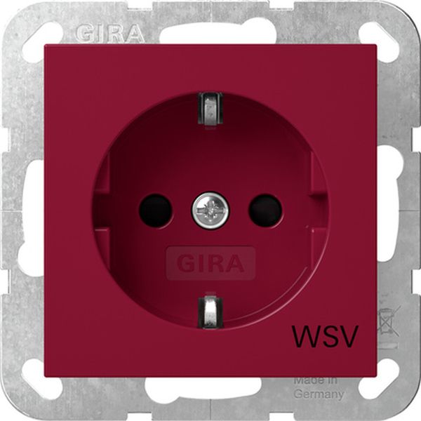 Gira 4453108 SCHUKO-Steckd. SP WSV System 55 Rot