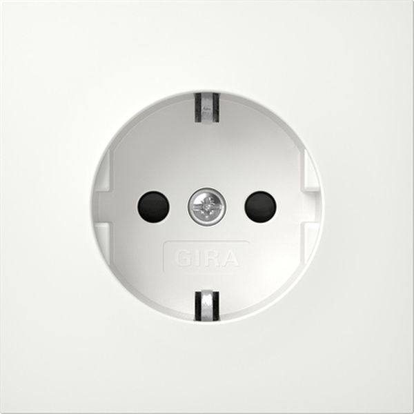 **Gira 4453112 Schuko-Steckdose 16A 250V mit erhöhten Berührungsschutz (Shutter) Steckklemmen Reinweiß glänzend