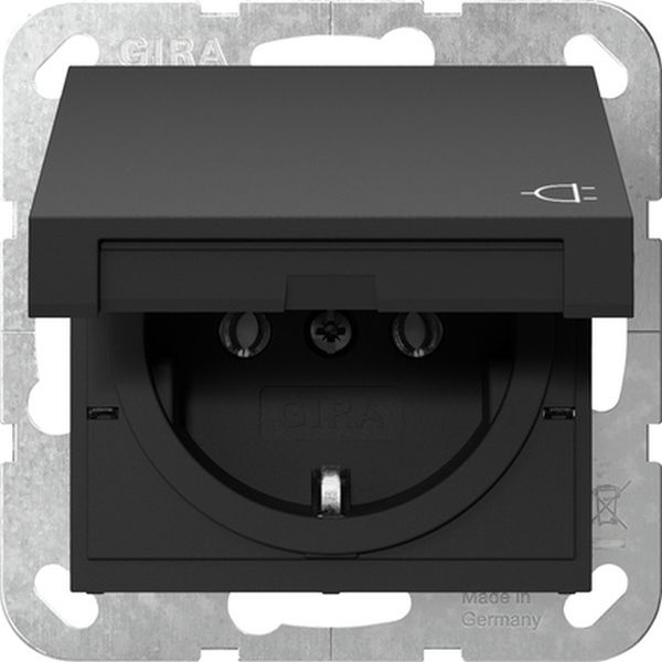 Gira 4454005 SCHUKO-Steckd. KD System 55 Schwarz m