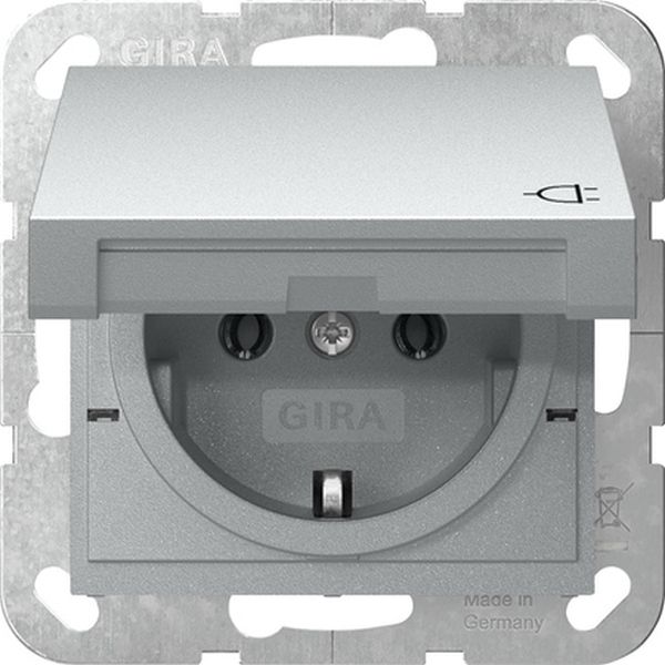 Gira 445426 SCHUKO-Steckd. KD System 55 F Alu