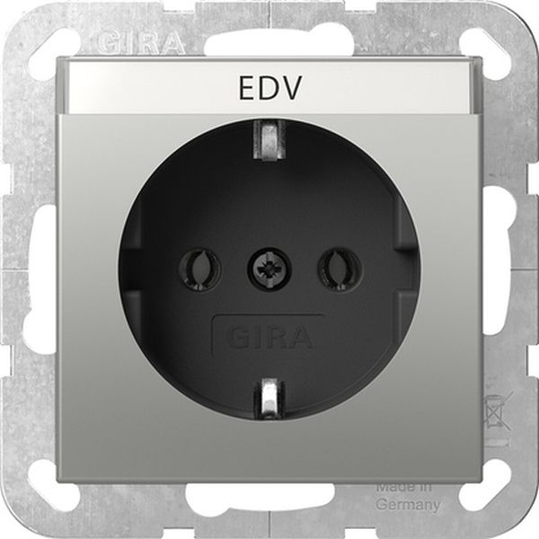 Gira 4457600 SCHUKO-Steckd. BSF System 55 Edelstahl(lack.)