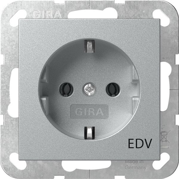 Gira 445826 SCHUKO-Steckd. Aufdruck EDV System 55 F Alu