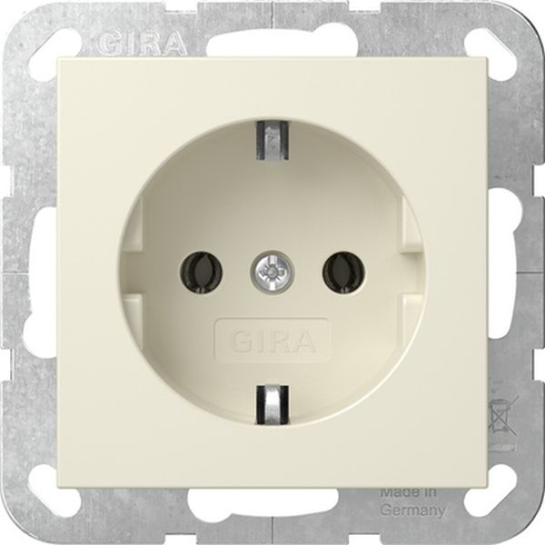 Gira 446601 SCHUKO-Steckd. o.Kr. System 55 Cremeweiß