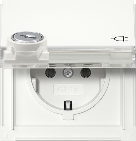 Gira 446766 SCHUKO-Steckd. KD Schloss sortiert + BSF Gira TX_44 Reinweiß