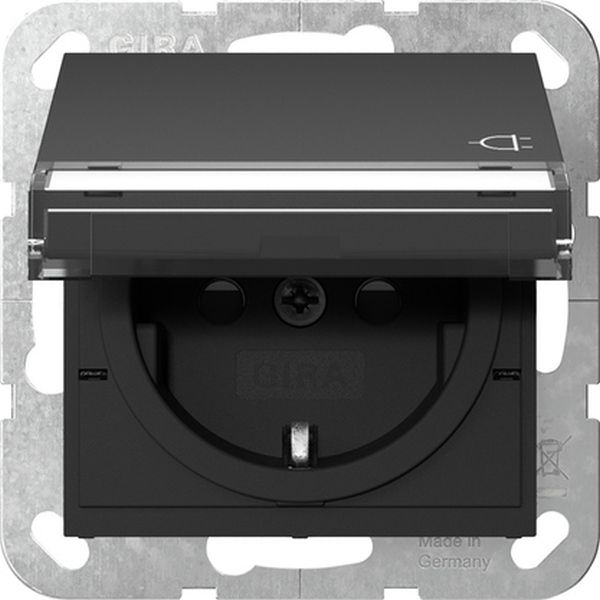 Gira 4557005 SCHUKO-Steckd. KD BSF + SP System 55 Schwarz m