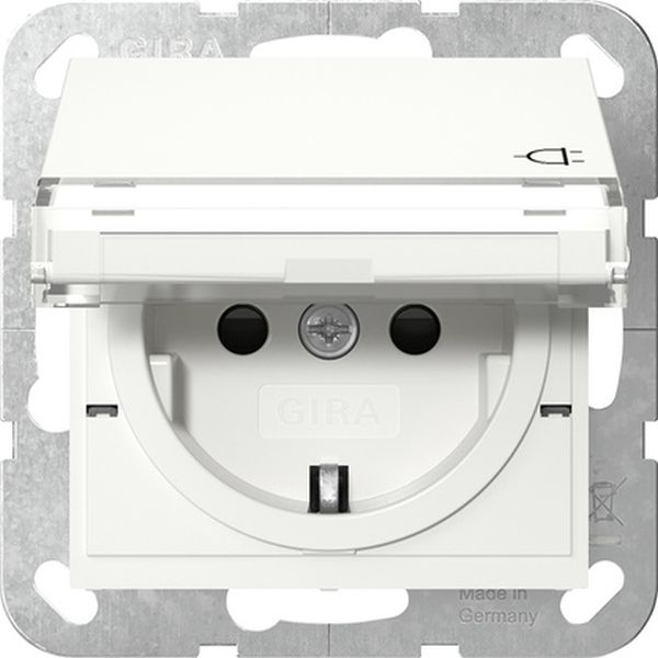 Gira 455703 SCHUKO-Steckd. KD BSF + SP System 55 Reinweiß