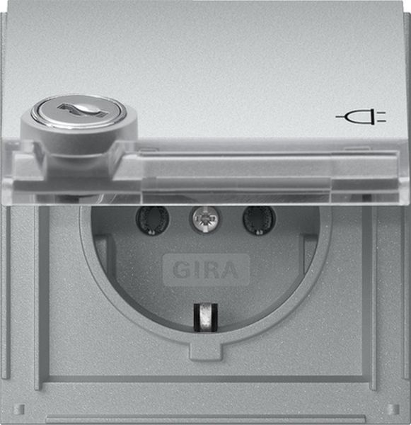 Gira 456965 SCHUKO-Steckd. KD Schloss gleich + BSF Gira TX_44 F Alu