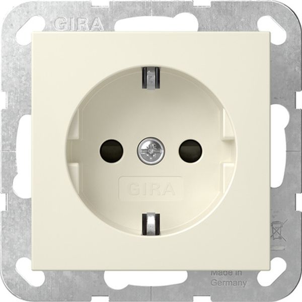 Gira 475501 SCHUKO-Steckd. SP o.Kr. System 55 Cremeweiß