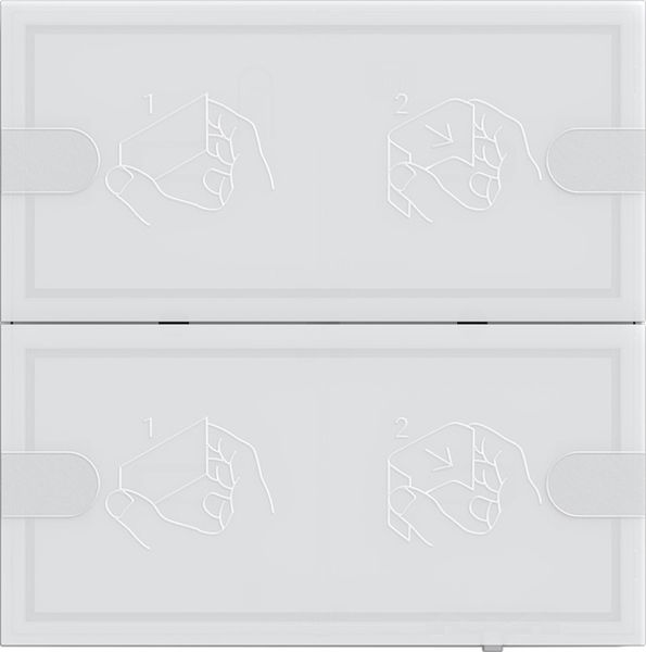 Gira 5002003 Tastsensor 4 Komfort 2-fach für KNX Weiß