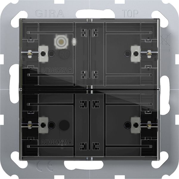 Gira 501200 Tastsensor 4 Standard 2-fach für KNX System 55 mit Inbetriebnahme-Wippe