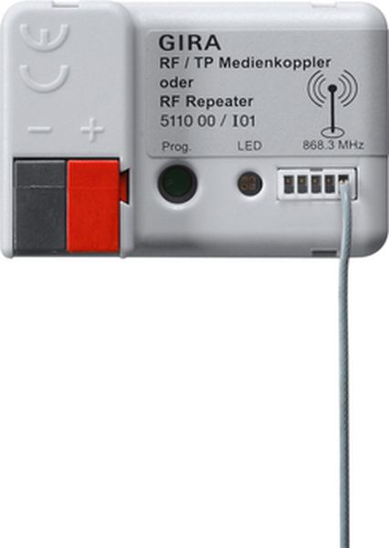 Gira 511000 RF TP Medienkoppler oder RF Repeater für KNX