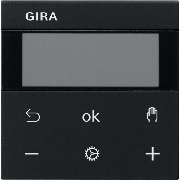 Gira 5394005 System 3000 Raumtemperaturregler Bluetooth System 55 Schwarz matt