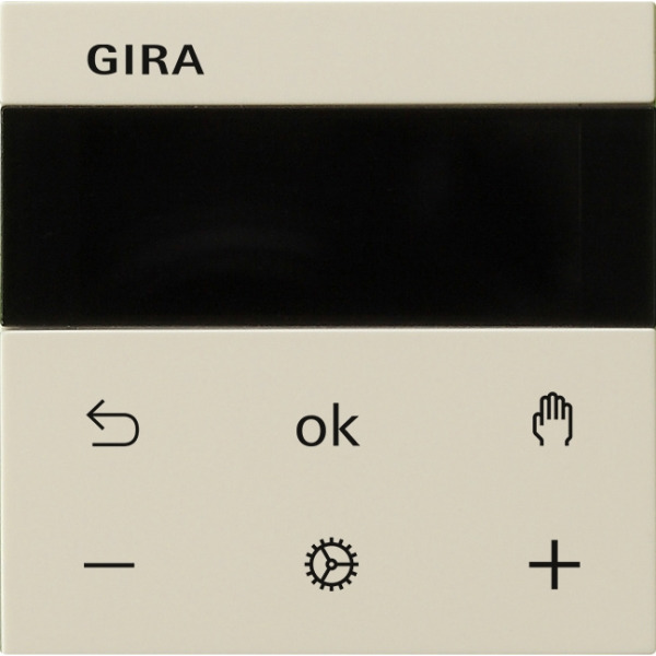 Gira 539401 System 3000 Raumtemperaturregler Bluetooth System 55 Cremeweiß glänzend