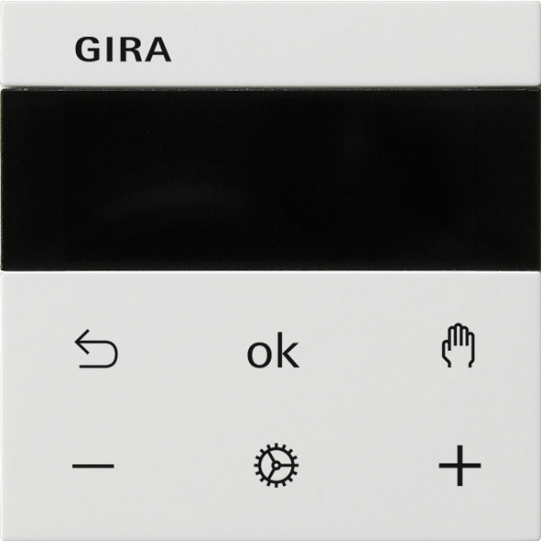 Gira 539403 System 3000 Raumtemperaturregler Bluetooth System 55 Reinweiß glänzend