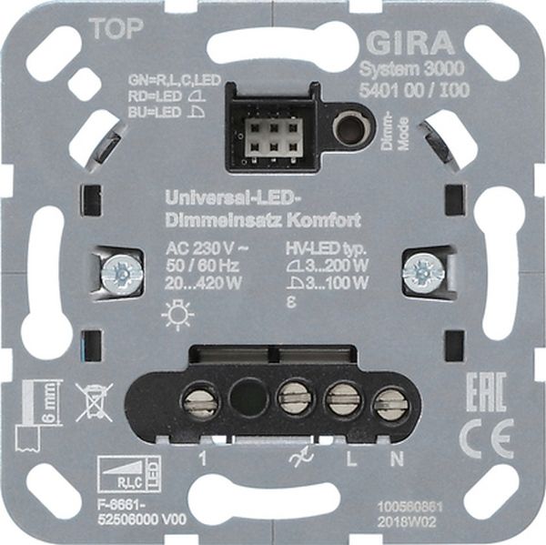 Gira 540100 System 3000 Universal-LED-Dimmeinsatz Komfort