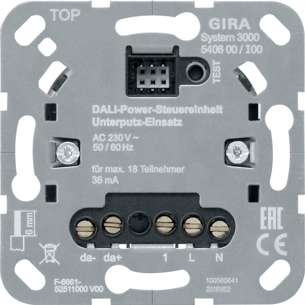 Gira 540600 System 3000 DALI Power-Steuereinheit Unterputz-Einsatz