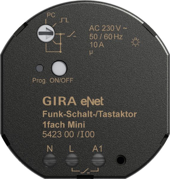 Gira 542300 eNet Funk Schalt- bzw. Tastaktor 1-fach Mini