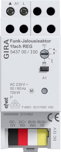 Gira 543700 Funk Jal.aktor 1f REG Gira eNet