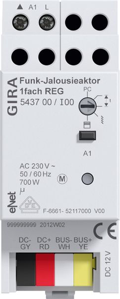 Gira 543700 eNet Funk Jalousieaktor 1-fach REG