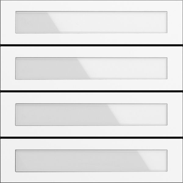 Gira 5534902 System 106 Ruftastenmodul 4-fach Verkehrsweiß (lackiert)