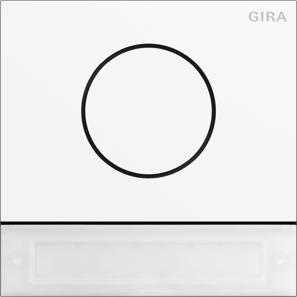 Gira 5569902 System 106 Türstationsmodul mit Inbetriebnahme-Taste Verkehrsweiß (lackiert) Inbetriebnahme-Taste