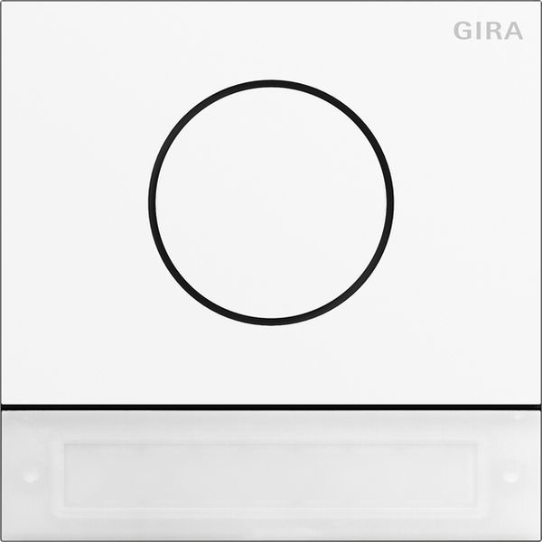 Gira 5569902 System 106 Türstationsmodul mit Inbetriebnahme-Taste Verkehrsweiß (lackiert) Inbetriebnahme-Taste