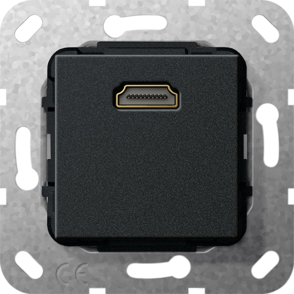 Gira 567010 Einsatz HDMI Kabelpeitsche Schwarz matt