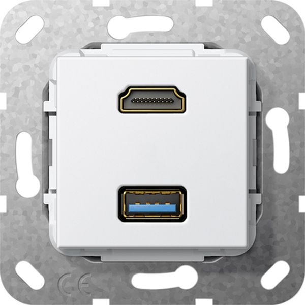 Gira 567803 HDMI USB 3.0 A Kpl. Einsatz Reinweiß