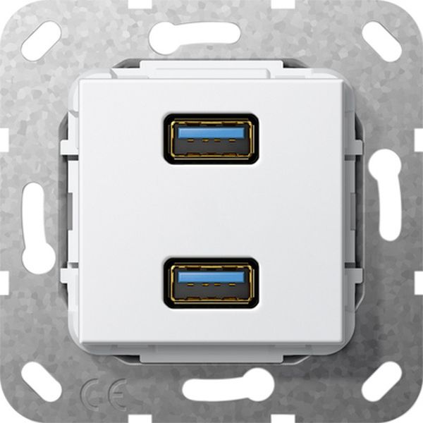 Gira 568403 USB 3.0 A 2f Kpl. Einsatz Reinweiß