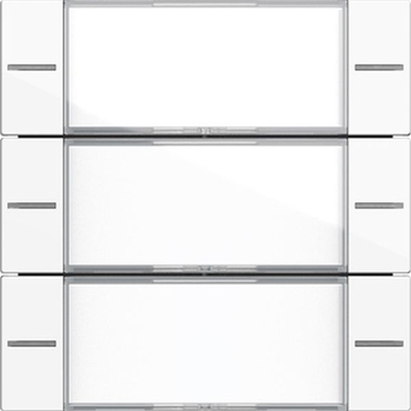 Gira 577303 Wippenset 3-fach mit Beschriftungsfeld für Tastsensor 4 System 55 Klar Reinweiß glänzend