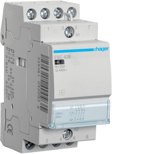 Hager ESC426 Installationsschütz 25A 4 Öffner 230V