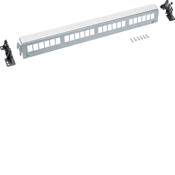 Hager FZ24MK Patch-Panel univers 24-fach für Keystone ohneTE für Hutschiene/geschraubt