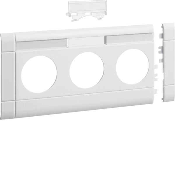 Hager GB100319016 Blende 3-fach Steckdose zu BRH 100mm beschriftbar anreihbar halogenfrei verkehrsweiß