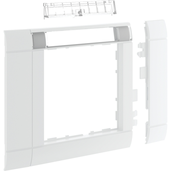 Hager GR0802A9016 Rahmenblende 55 modular Oberteil 80 halogenfrei mit Beschriftungsfeldig verkehrsweiß