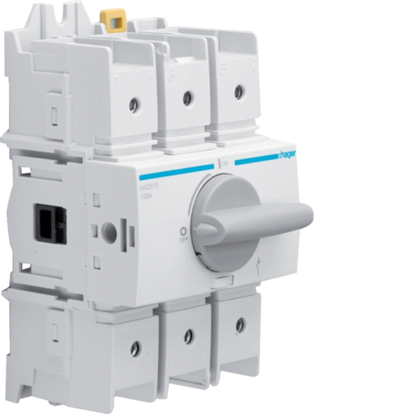 Hager HAD310 Lasttrennschalter 3polig 100A für Hutschiene oder Montageplatte