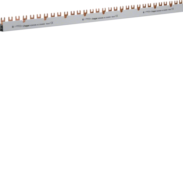 Hager KDN383B Phasenschiene 3-polig mit Hilfsschalter Gabelanschluss 16mm² 80A 48TE