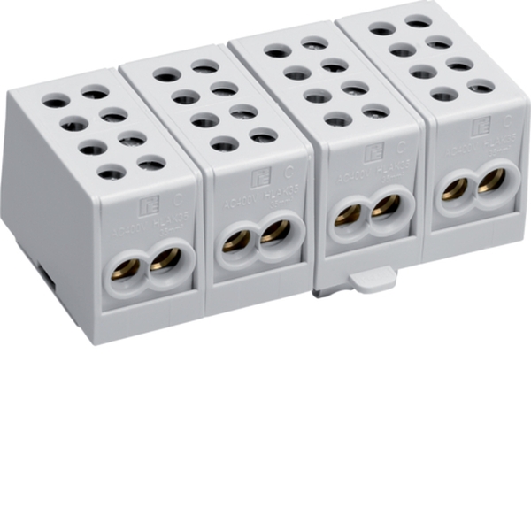 Hager KH35A Hauptleitungsabzweigklemme 4polig 2x35mm²-2x25mm² je Pol IP20 Farbe: Grau