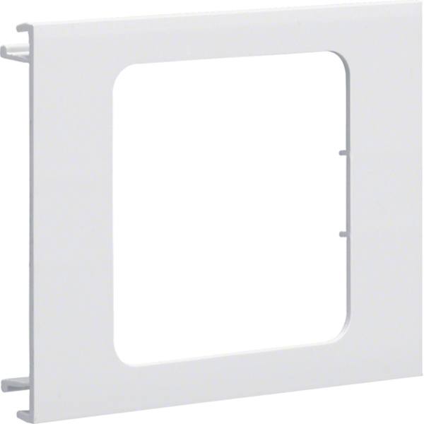 Hager L91209010 Blende 1-fach R7 für UP-Einsatz mit Rahmen PVC zu BR Oberteil 100mm reinweiß