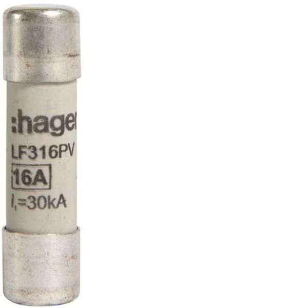 Hager LF316PV Sicherungseinsatz für Photovoltaikanwendungen 10x38mm 1000V DC 16A