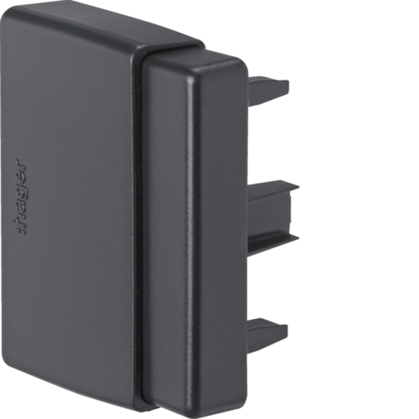 Hager LFF600669011 Endstück einstellbar schnittkaschierend halogenfrei zu LF 30,40,60x60mm graphitschwarz