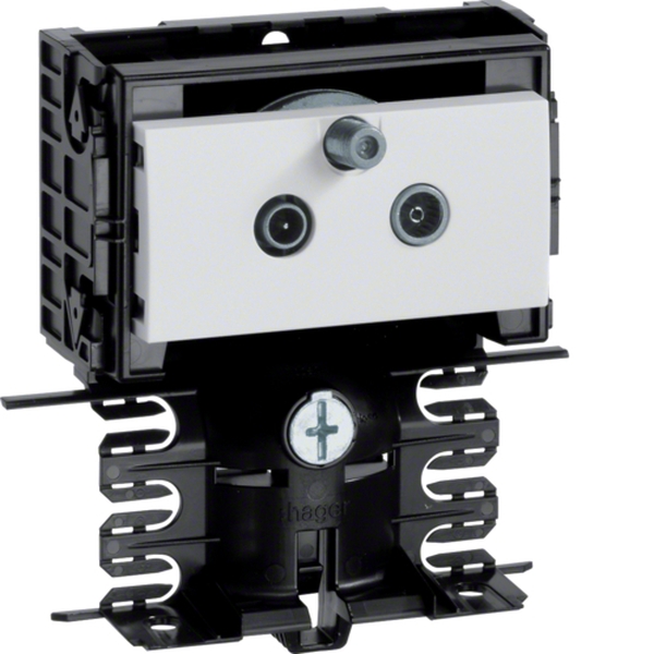 Hager SL200809509010 Geräteträger - Technikteil SAT Stichleitungsdose SL 20x80 reinweiß