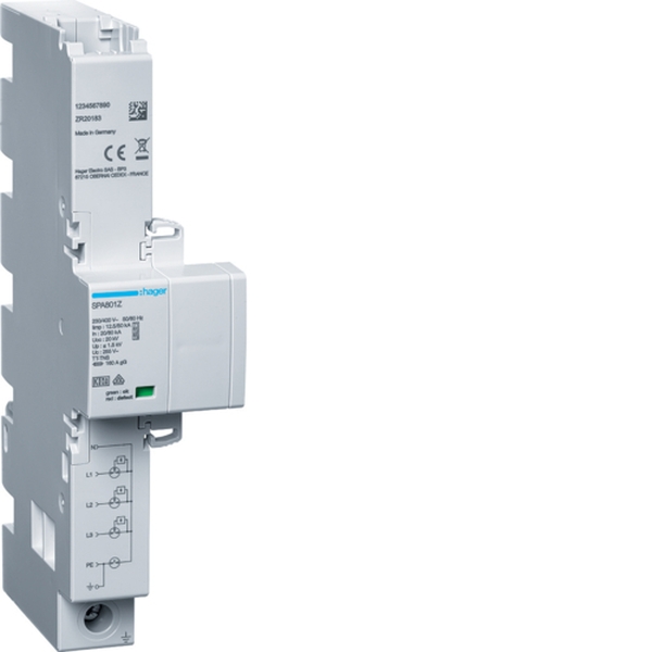 Hager SPA801Z Kombiableiter T1+T2+T3 4P Iimp 12,5kA TT/TNS