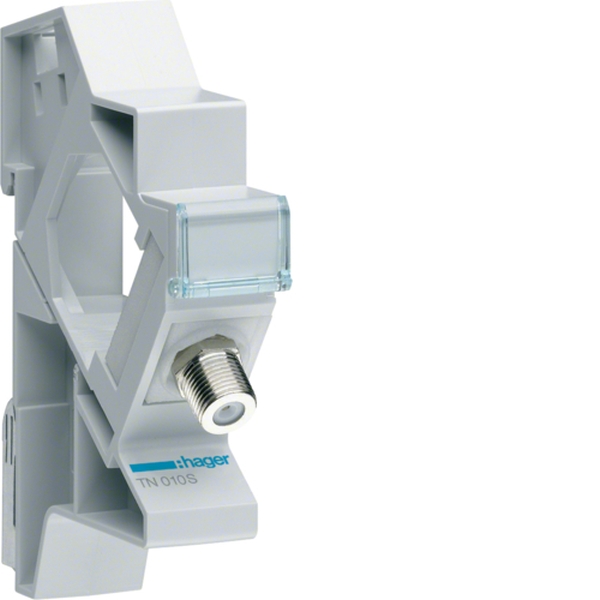 Hager TN010S Koax Modul F/F für Hutschienenmontage