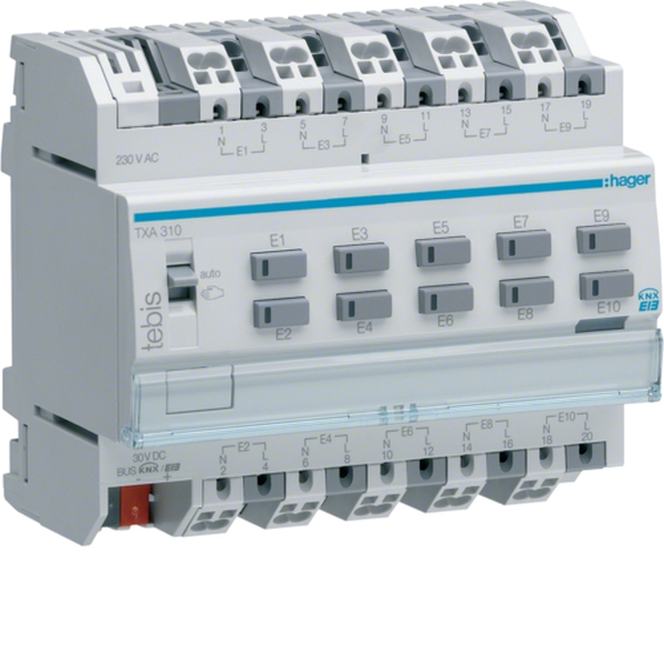 Hager TXA310 Binäreingang 10fach 230V~ REG KNX