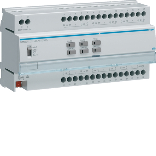 Hager TYM632C Rollladen-/Jalousieaktor 12-fach KNX 230V