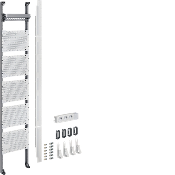 Hager UF511NW Komplettfeld Multimedia,universZ Z 1350mm 1-feldig mit 6xPatchmodulen RJ45