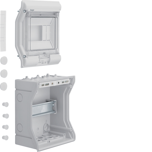 Hager VE106D Kleinverteiler vector APV IP65 6PLE mit Einführungstüllen