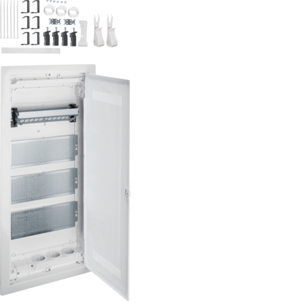 Hager VH48WWH Multimedia volta HWV 4-reihig mit geschlitzter Kunststofftür