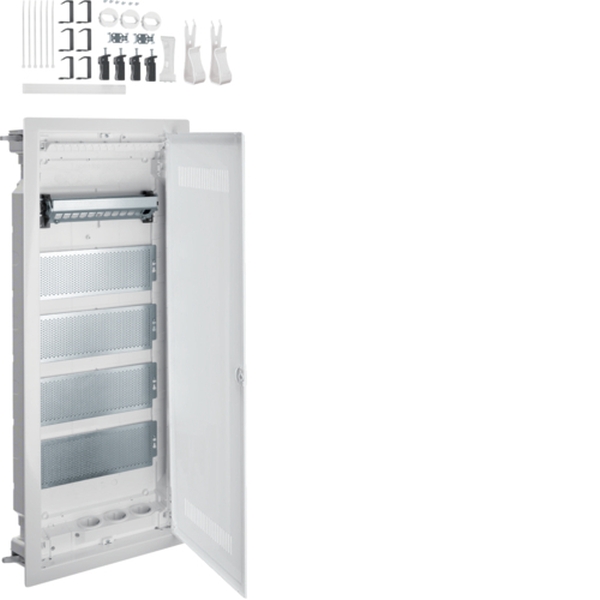 Hager VH60WWH Multimedia volta HWV 5-reihig mit geschlitzter Kunststofftür