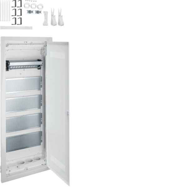 Hager VU60WWH Multimedia volta UPV 5-reihig mit geschlitzter Kunststofftür